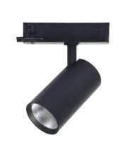 3-Vaihe LED-Kiskovalaisin 30W | CCT 3000K-4000K-6000K | CRI90 | 24° | Ø80 mm | Musta