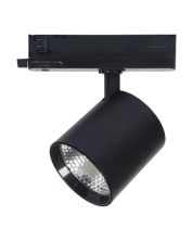 3-Vaihe LED-Kiskovalaisin 30W | CCT 3000K-4000K-6000K | CRI90 | 24° | Ø97 mm | Musta