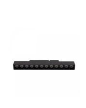 LED-ruudukkovalaisin kiskoon 12W K4000 48V 220 mm musta