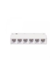 LED-ristikkovalaisin kiskoon 6W K2700 48V 110 mm Valkoinen