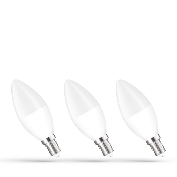 LED E14 kynttilälamppu 3-pack 6W K3000 490lm – kuva 2