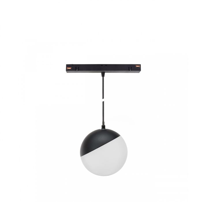 LED-pallomainen riippuvalaisin kiskoon 6W CCT 48V Ø100 mm himmennettävä musta