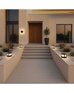 LED-ulkoseinävalaisin pyöreä 10W CCT IP65 valkoinen