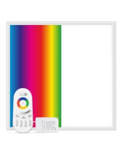 LED-paneeli 62x62 cm | 40W | RGB+W (4000K) | Himmennettävä | Kaukosäädin