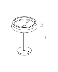 LED-pöytävalaisin Ø33 cm | 24W | 2400 lumenia | CRI90 | CCT 2700K-4000K | Valkoinen