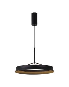 LED-riippuvalaisin rengas Ø50 cm | 50W | 5500 lumenia | CRI90 | CCT 2700K-4000K | Musta