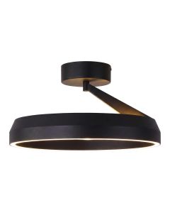 LED-kattovalaisin rengas Ø45 cm | 50W | 5500 lumenia | CRI90 | CCT 2700K-4000K | Musta