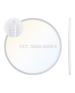 LED-Pintapaneeli Pyöreä Ø60 cm | 40W | CCT Himmennettävä | 3000K-6000K | CRI90 | Kaukosäädin