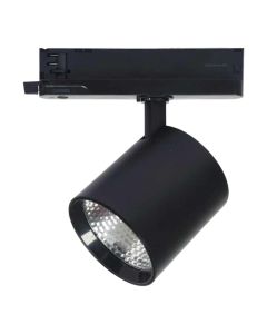 3-Vaihe LED-Kiskovalaisin 30W | CCT 3000K-4000K-6000K | CRI90 | 24° | Ø97 mm | Musta
