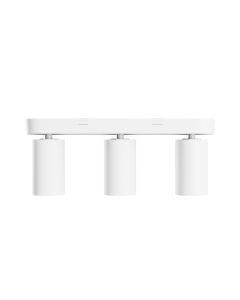 Pinta-asennettava kohdevalo GU10 3-osainen – valkoinen – IP20 – 350×70×135 mm – ilman lamppua