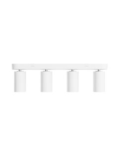 Pinta-asennettava kohdevalo GU10 4-osainen – valkoinen – IP20 – 480×70×135 mm – ilman lamppua