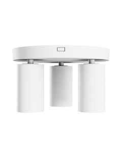 Pinta-asennettava kohdevalo GU10 3-osainen – pyöreä – valkoinen – IP20 – 220×134 mm – ilman lamppua
