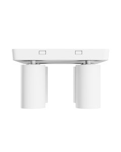 Pinta-asennettava kohdevalo GU10 4-osainen – neliö – valkoinen – IP20 – 220×220×134 mm – ilman lamppua