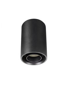 Pinta-asennettava kohdevalo GU10 – pyöreä – musta – suunnattava – IP20 – 80×130 mm – ilman lamppua