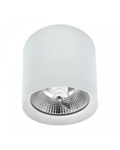 Pinta-asennettava kohdevalo AR111 GU10 – pyöreä – valkoinen – häikäisemätön – IP20 – 118×110 mm – ilman lamppua