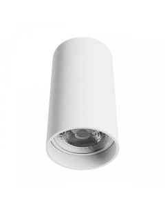 Pinta-asennettava kohdevalo GU10 – pyöreä – valkoinen – IP20 – 55×100 mm – ilman lamppua