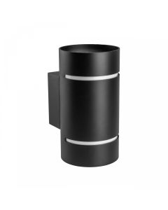 Seinävalaisin G9 – pyöreä – musta – IP20 – 80×150 mm – ilman lamppua