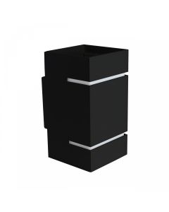 Seinävalaisin G9 – neliö – musta – IP20 – 80×150 mm – ilman lamppua
