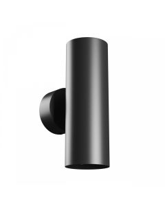 Seinävalaisin GU10 2-osainen – pyöreä – musta – IP20 – 55×160×90 mm – ilman lamppua
