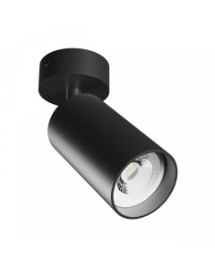 Seinävalaisin GU10 – pyöreä – musta – IP20 – 55×100×165 mm – ilman lamppua