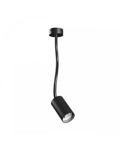 GU10-seinäspotti taipuisalla varrella 410 mm – IP20 – musta