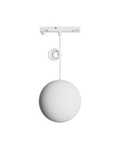 LED-pallomainen riippuvalaisin kapealle kiskolle 7W K3000 48V Ø100 mm valkoinen