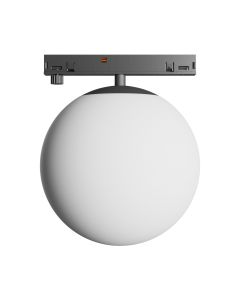 LED-pallovalaisin kapealle kiskolle 7W K3000 48V Ø100 mm musta
