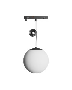 LED-pallomainen riippuvalaisin kapealle kiskolle 7W K3000 48V Ø100 mm musta