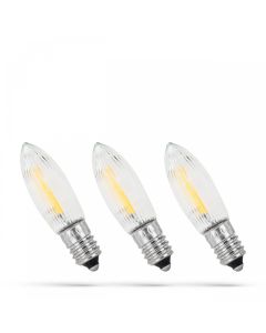 LED-joulukuusenkynttilä E10 10–55V 0,2W K2200 – 3 kpl