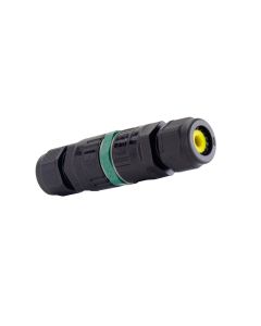 Vesitiivis kaapelijatko IP68 – suora – kaapelille 3×0,5–2,5 mm² – musta