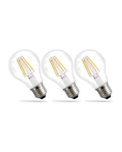 LED E27 A60 filamenttilamppu 3-pack 7W K2700 770lm