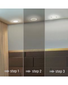 LED-kattovalaisin pyöreä 12,5 W 3000K IP44 – lämmin valkoinen