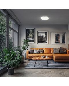 LED-kattovalaisin Nymphea Flat Duo 24W CCT 2400 lm IP54 Ø292 mm – Valkoinen