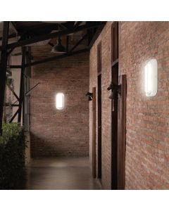 LED-kattovalaisin soikea 10W CCT IP54 IK10 205×105 mm – valkoinen