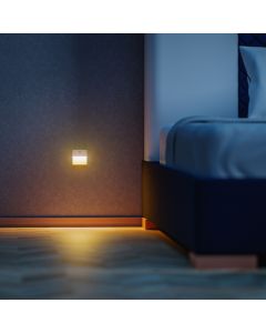 LED-yövalo Lumina Pop RGBW liiketunnistimella USB-C – Valkoinen – 2 kpl