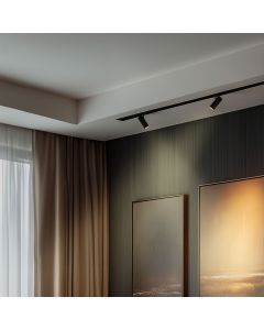 3-vaiheinen kiskokohdevalaisin GU10 musta – 65×160×232 mm