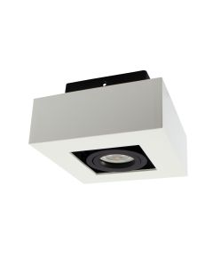 LED-spotti GU10 kiinnike suorakulmainen Valkoinen/Musta Pinta-asennus kääntyvä IP20