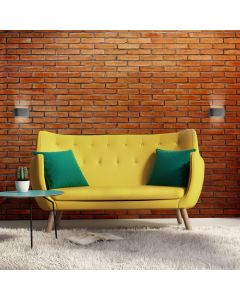 Seinävalaisin G9 – soikea – musta/kulta – IP20 – 80×80×160 mm – ilman lamppua
