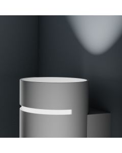 Seinävalaisin G9 – pyöreä – valkoinen – IP20 – 80×150 mm – ilman lamppua