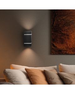 Seinävalaisin G9 – neliö – musta – IP20 – 80×150 mm – ilman lamppua