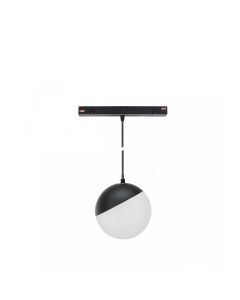 LED-pallomainen riippuvalaisin kiskoon 6W CCT 48V Ø100 mm himmennettävä musta