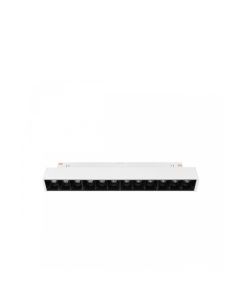 LED-ristikkovalaisin kiskoon 12W CCT 48V 220 mm himmennettävä valkoinen