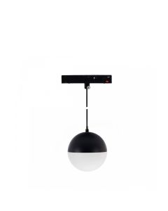 LED-pallonmuotoinen riippuvalaisin kiskoon 10W K2700 48V Ø90 mm musta