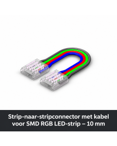 Nauhasta nauhaan -liitin kaapelilla SMD RGB LED -nauhalle – 10 mm