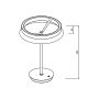 LED-pöytävalaisin Ø33 cm | 24W | 2400 lumenia | CRI90 | CCT 2700K-4000K | Musta – kuva 2