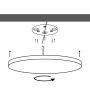 LED-Pintapaneeli Pyöreä Ø50 cm | 48W | CCT Valittava | 3000K-6000K – kuva 2