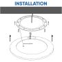LED-Pintapaneeli Pyöreä Ø60 cm | 40W | CCT Himmennettävä | 3000K-6000K | CRI90 | Kaukosäädin – kuva 3