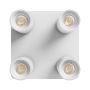 Pinta-asennettava kohdevalo GU10 4-osainen – neliö – valkoinen – IP20 – 220×220×134 mm – ilman lamppua – kuva 3