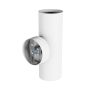 Seinävalaisin GU10 2-osainen – pyöreä – valkoinen – IP20 – 55×160×90 mm – ilman lamppua – kuva 5