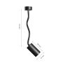 GU10-seinäspotti taipuisalla varrella 410 mm – IP20 – musta – kuva 6